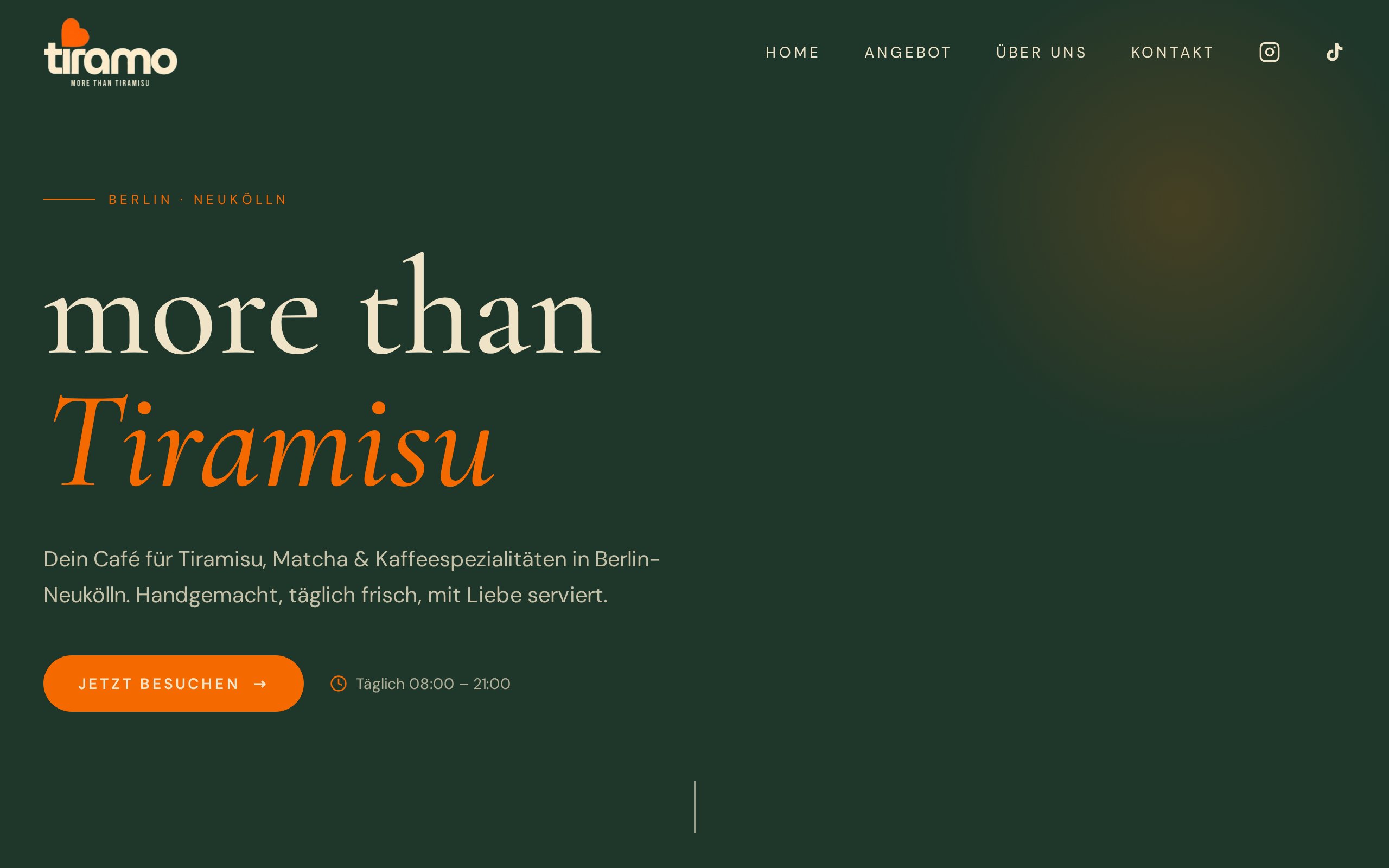 Tiramo Berlin — Desktop-Ansicht